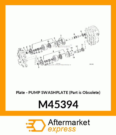 Plate - PUMP SWASHPLATE (Part is Obsolete) M45394