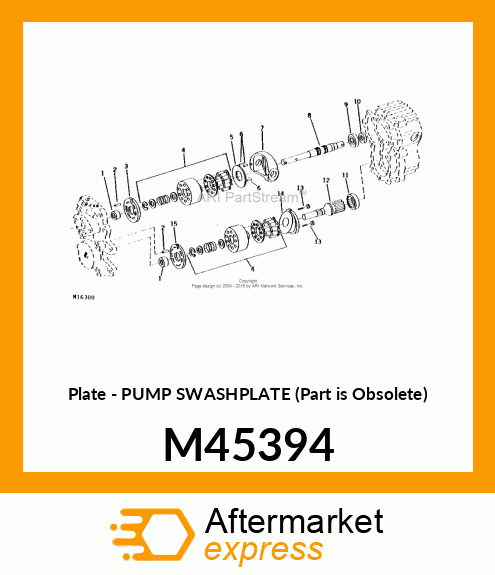 Plate - PUMP SWASHPLATE (Part is Obsolete) M45394