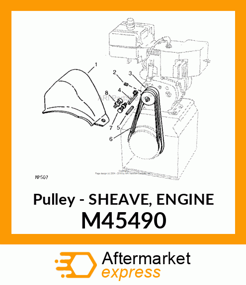 Pulley - SHEAVE, ENGINE M45490