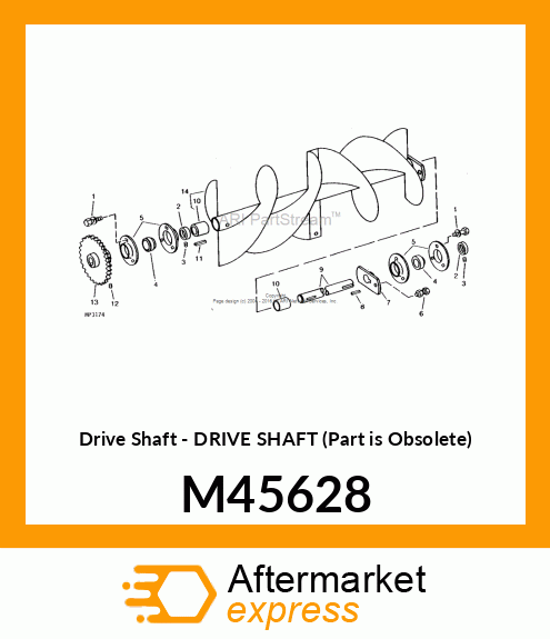Drive Shaft - DRIVE SHAFT (Part is Obsolete) M45628