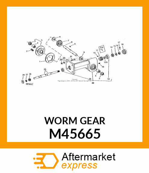 Worm Gear - GEAR, WORM M45665