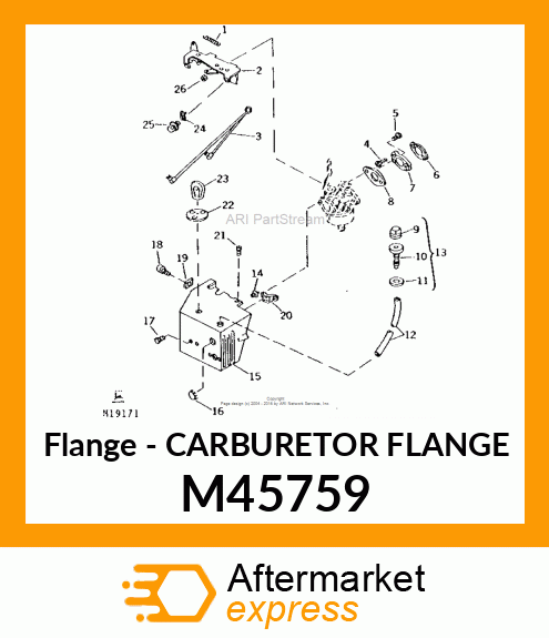 Flange - CARBURETOR FLANGE M45759