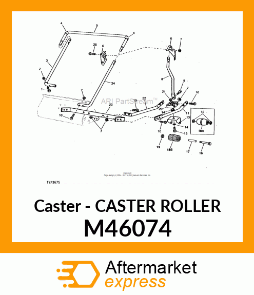 Caster - CASTER ROLLER M46074