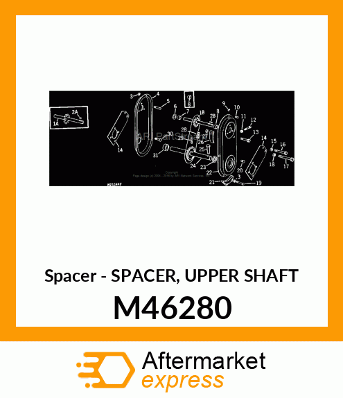 Spacer - SPACER, UPPER SHAFT M46280