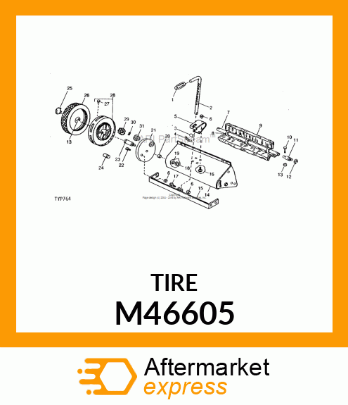 Tire - TIRE-TRACTION TREAD M46605