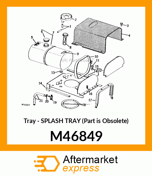 Tray - SPLASH TRAY (Part is Obsolete) M46849