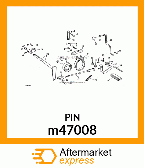 PIN FASTENER, DRIVE SPROCKET PIN PU m47008