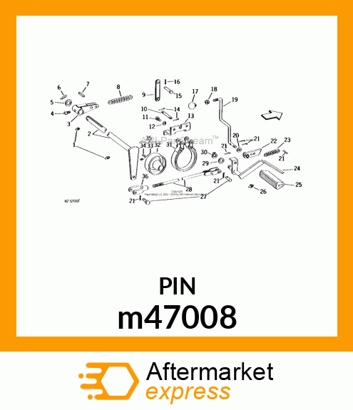 PIN FASTENER, DRIVE SPROCKET PIN PU m47008