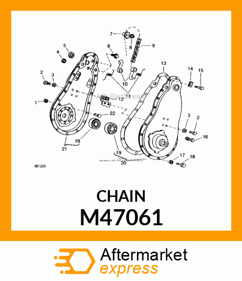 ROLLER DRIVE CHAIN ASA41 94 PITCH M47061