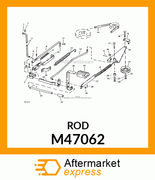 Rod - ROD, MOWER CLUTCH M47062