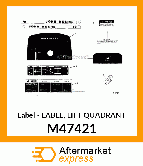 Label - LABEL, LIFT QUADRANT M47421