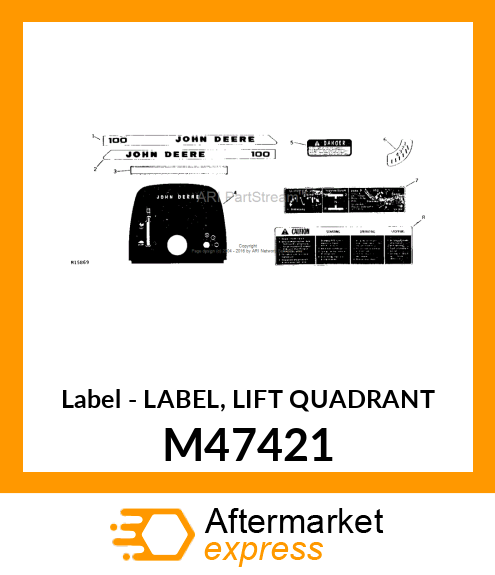Label - LABEL, LIFT QUADRANT M47421