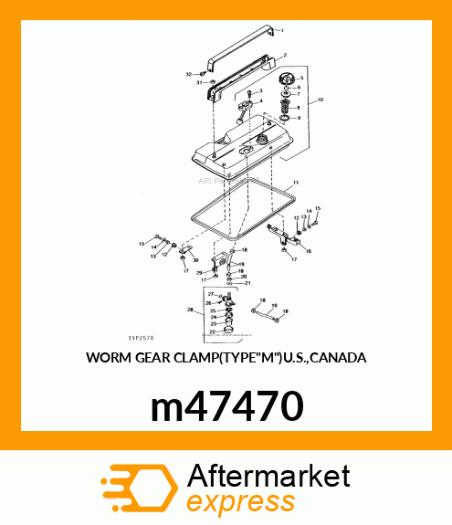 WORM GEAR CLAMP(TYPE"M")U.S.,CANADA m47470