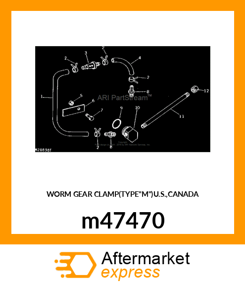 WORM GEAR CLAMP(TYPE"M")U.S.,CANADA m47470