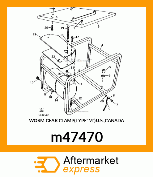 WORM GEAR CLAMP(TYPE"M")U.S.,CANADA m47470