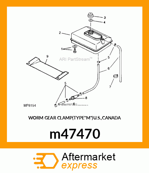 WORM GEAR CLAMP(TYPE"M")U.S.,CANADA m47470