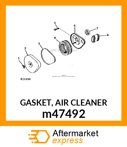 GASKET, AIR CLEANER m47492