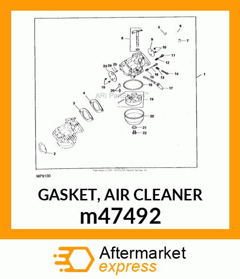 GASKET, AIR CLEANER m47492