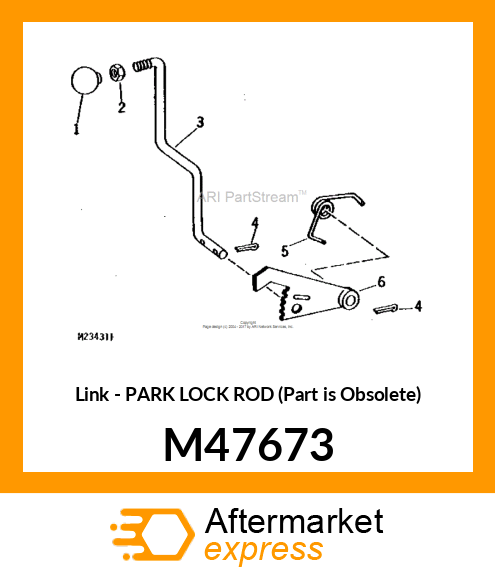 Link - PARK LOCK ROD (Part is Obsolete) M47673