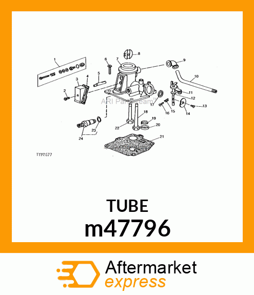 PIPE, PLASTIC FUEL m47796