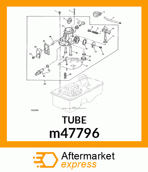 PIPE, PLASTIC FUEL m47796