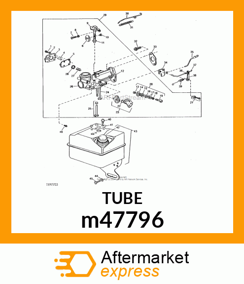 PIPE, PLASTIC FUEL m47796