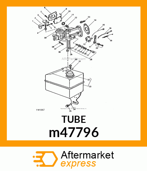 PIPE, PLASTIC FUEL m47796