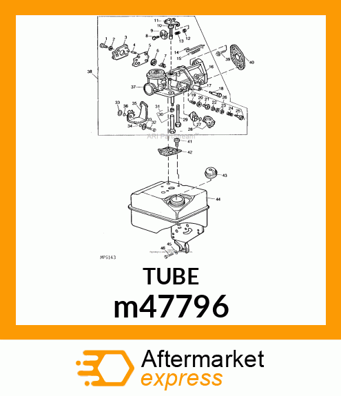 PIPE, PLASTIC FUEL m47796