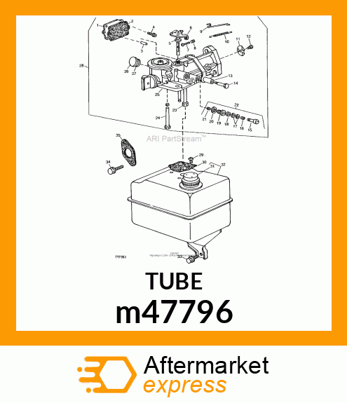 PIPE, PLASTIC FUEL m47796