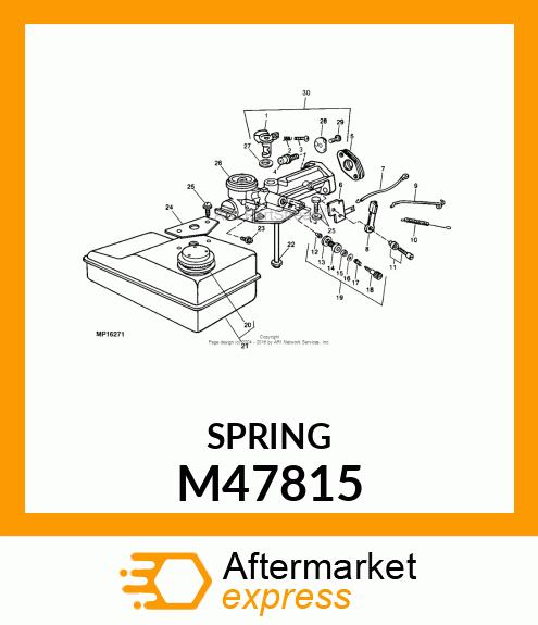 Compression Spring - THROTTLE ADJUSTING SPRING M47815