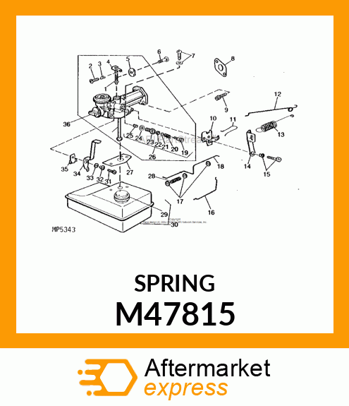 Compression Spring - THROTTLE ADJUSTING SPRING M47815