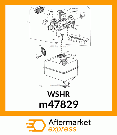 WASHER, THROTTLE SHAFT FELT m47829