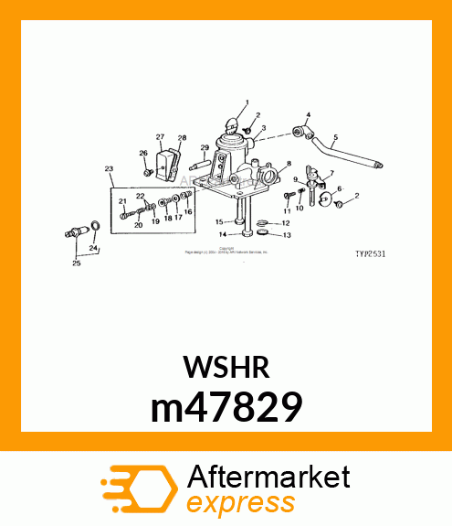 WASHER, THROTTLE SHAFT FELT m47829