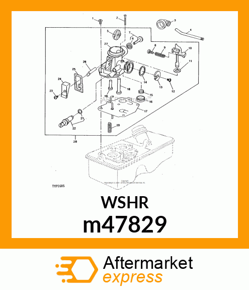 WASHER, THROTTLE SHAFT FELT m47829