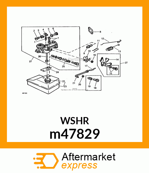 WASHER, THROTTLE SHAFT FELT m47829