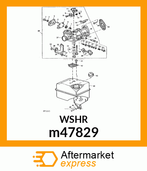 WASHER, THROTTLE SHAFT FELT m47829