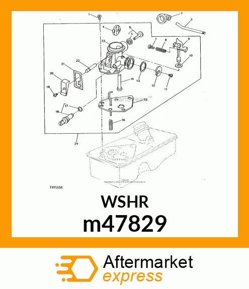 WASHER, THROTTLE SHAFT FELT m47829