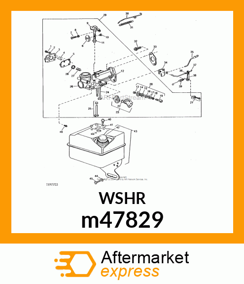 WASHER, THROTTLE SHAFT FELT m47829