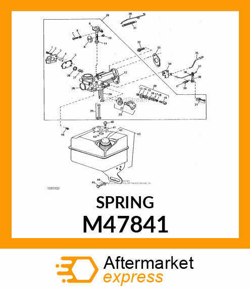 Compression Spring - THROTTLE ADJUSTMENT SPRING M47841