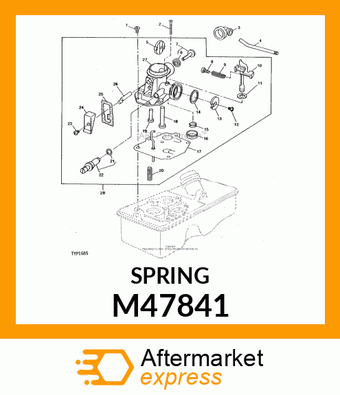 Compression Spring - THROTTLE ADJUSTMENT SPRING M47841