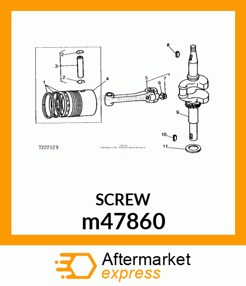 SCREW, CONNECTING ROD (2/PKG) m47860