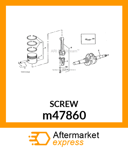 SCREW, CONNECTING ROD (2/PKG) m47860