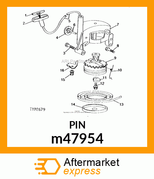 PIN, ROPE PULLEY m47954