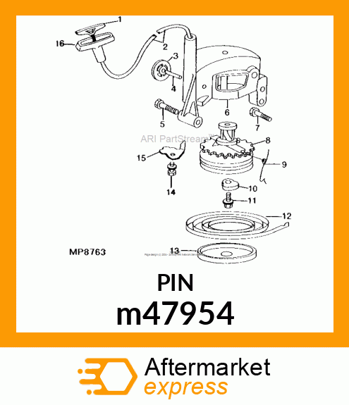 PIN, ROPE PULLEY m47954