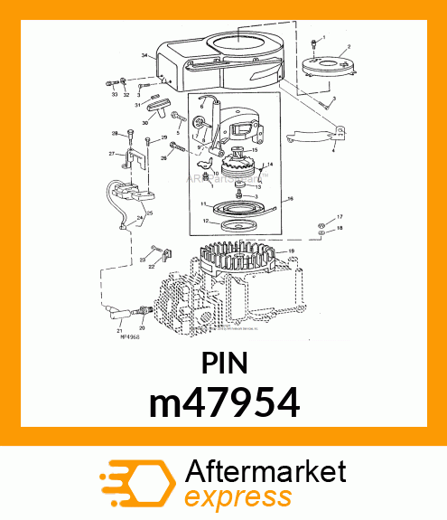 PIN, ROPE PULLEY m47954