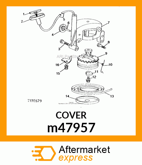 COVER, PULLEY m47957