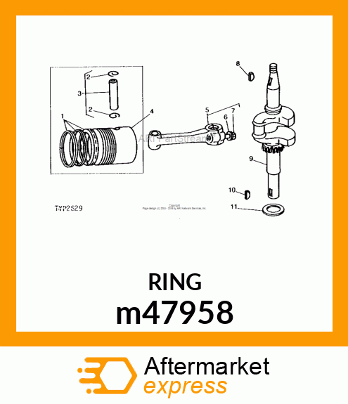 LOCK, PISTON PIN (2 PER PKG) m47958