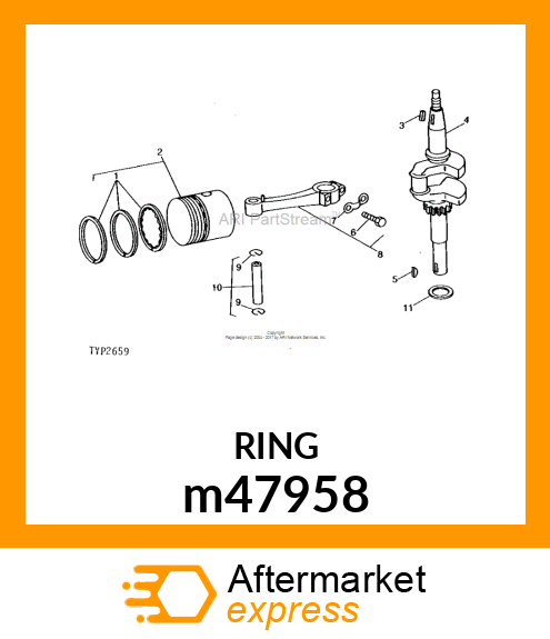 LOCK, PISTON PIN (2 PER PKG) m47958