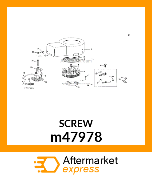 SCREW, ARMATURE amp; GOV. BLADE MTG. m47978