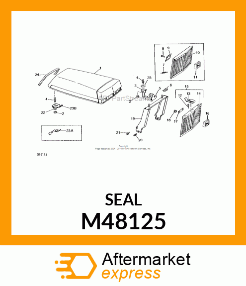 Pad - HOOD FILLER STRIP M48125